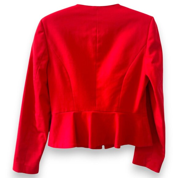 Calvin Klein Red Moto-Style Zip Jacket - Picture 2 of 4